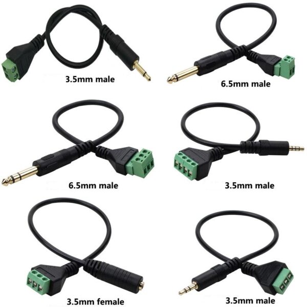 Audio AV Cable Male Female to Terminal plug