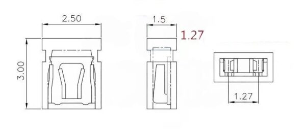1.27mm Pitch Jumper Micro shunt
