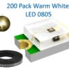 0805 SMD 200pcs Warm White LED Light Emitting Diodes prototype Raspberry Pi