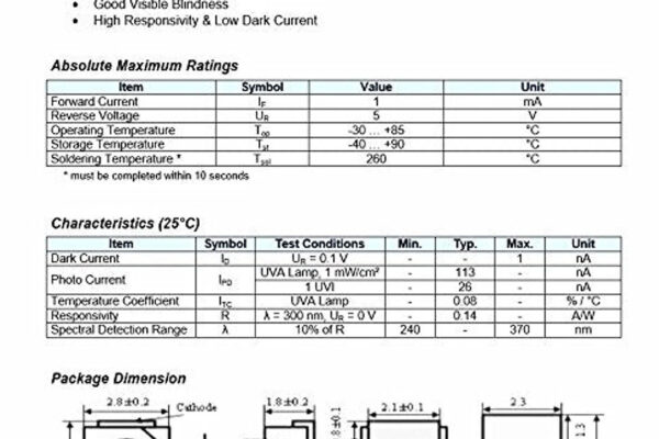 GUVA-S12SD UV Light Sensor Module