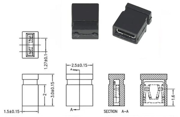 Jumper Shunt Micro shunt 1.27mm Pitch