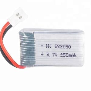 LiPo Battery 682030 (3.7V 250mAh) High Discharge Lithium Ion Molex 51005 2mm pitch