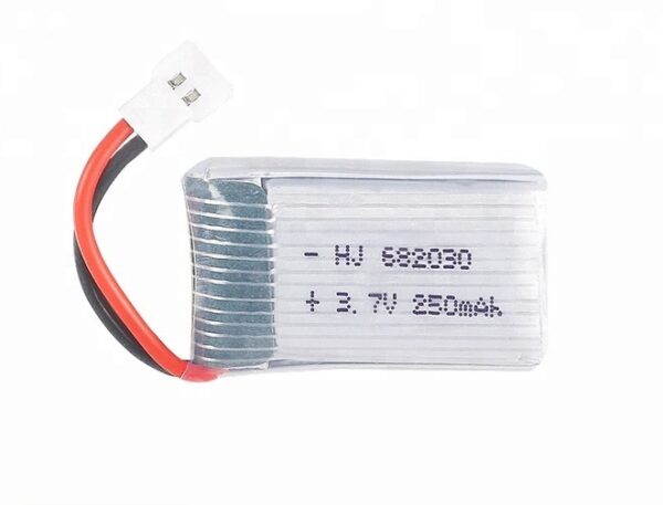 LiPo Battery 682030 (3.7V 250mAh) High Discharge Lithium Ion Molex 51005 2mm pitch