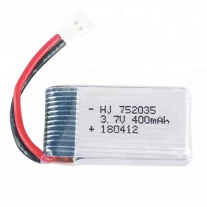 LiPo Battery 752035 (3.7V 400mAh) High Discharge Lithium Ion Molex 51005 2mm pitch