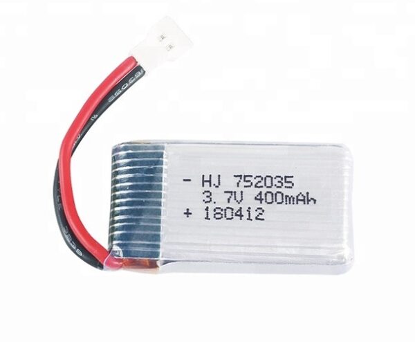 LiPo Battery 752035 (3.7V 400mAh) High Discharge Lithium Ion Molex 51005 2mm pitch