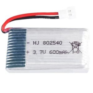 LiPo Battery 802540 (3.7V 600mAh) High Discharge Lithium Ion Molex 51005 2mm pitch