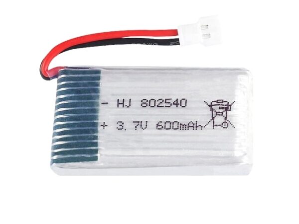 LiPo Battery 802540 (3.7V 600mAh) High Discharge Lithium Ion Molex 51005 2mm pitch