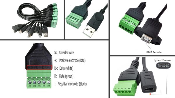 USB C To Screw Terminal Display