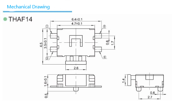 THAF14 (TS-015A) Miniature Low Profile