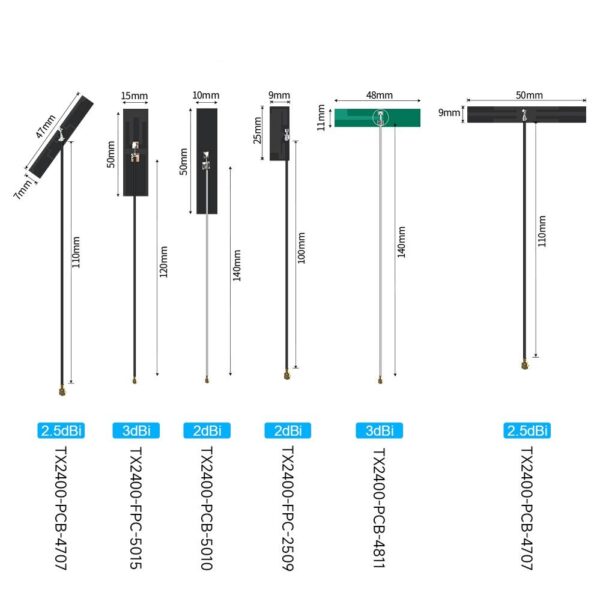 2.4GHz Embedded IPEX Super Thin Antenna