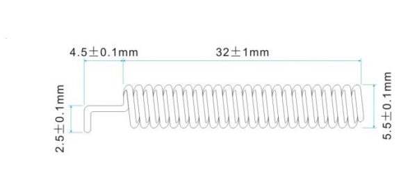 433Mhz Helical Spring Coil Copper Antenna