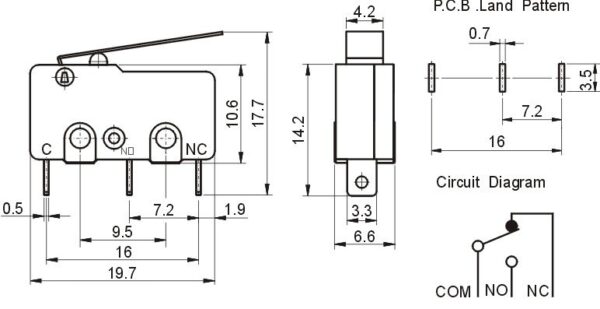 KW11-3Z Limit Endstop Switch