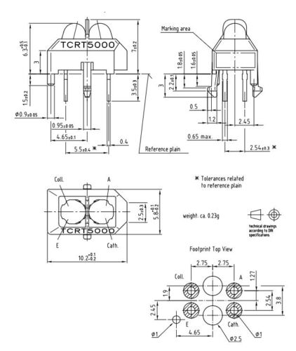 TCRT5000 Reflective Optical Sensor