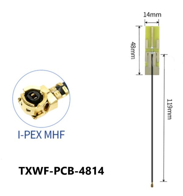 Dual Band 2.4 5.8GHz IPEX Super Thin Antenna