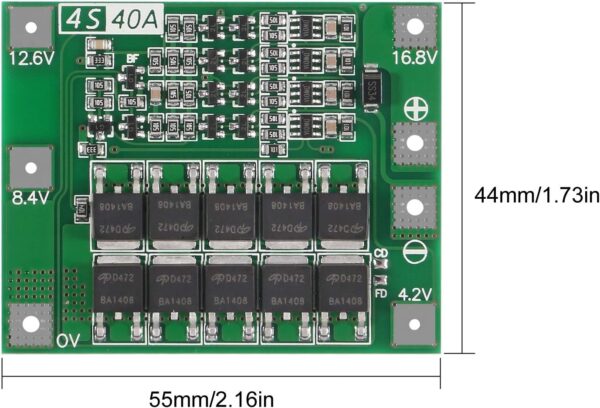 4S 40A BMS Li-Ion Lithium Battery Charger