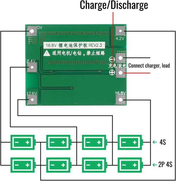 4S 40A BMS Li-Ion Lithium Battery Charger
