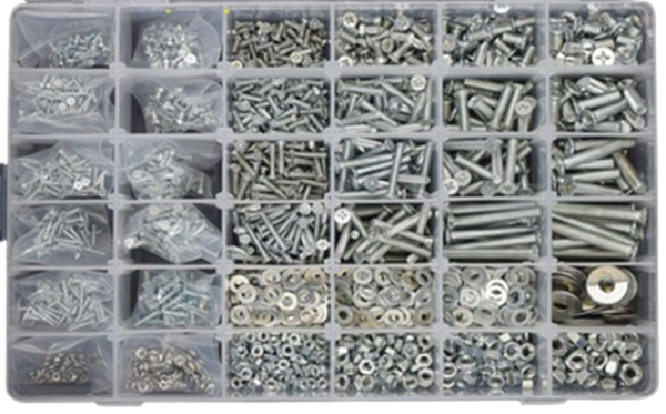 Nickel Plated 1840pcs 36 Types of M2,M2.5,M3 M4 M5 M6