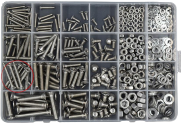 304 stainless steel 400pcs, 24 Types