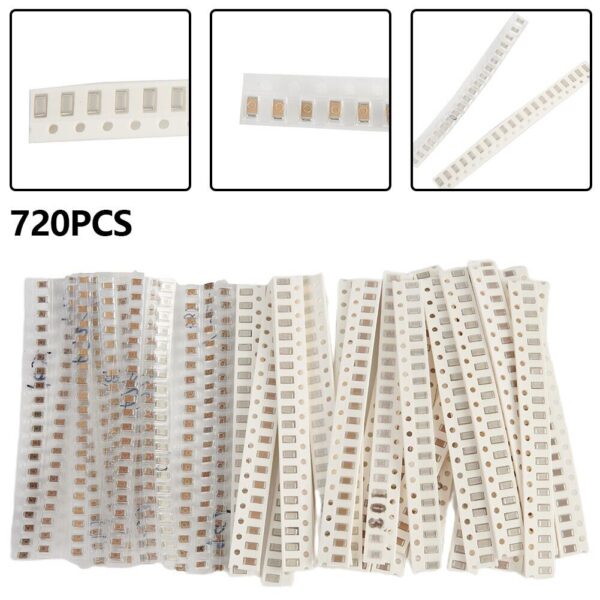 Capacitors Assorted Kit 1pF - 10UF 720Pcs 0805 SMD