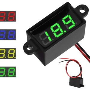 0.28-inch Waterproof Two Wire DC Voltmeter 3-30V