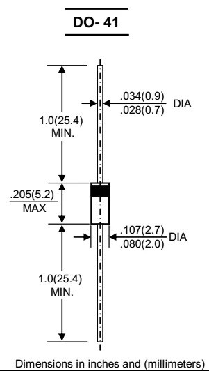 HER107 Ultrafast Recovery Diode 1.7 V, 75 ns, 800V 1A DO-41