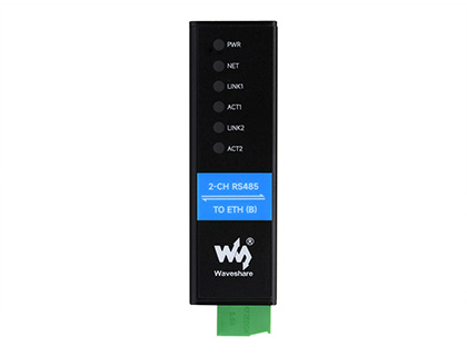 Rail Mount Serial Server 2 Ch RS485 To RJ45 Isolated Ethernet Module