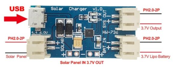CN3065 Mini Solar PWM 500mA Lipo Charger