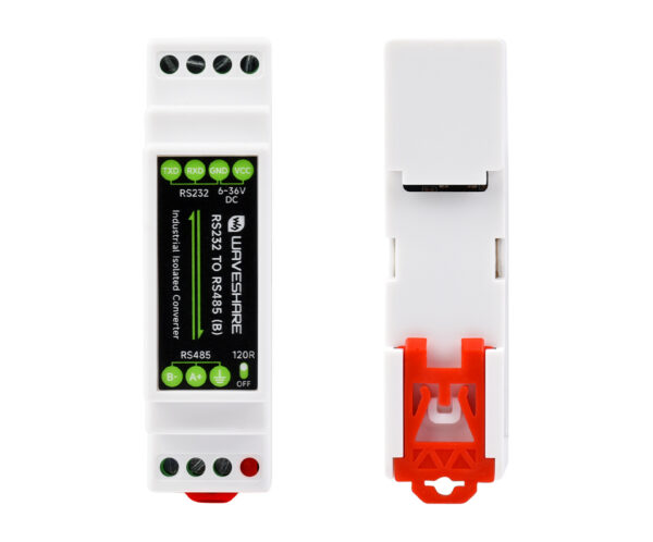 Rail Mount RS232 To RS485 isolated Converter