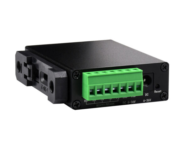 Rail-Mount Serial Server, RS232/485/422 to RJ45 Ethernet Module, TCP/IP to serial, POE Function Optional