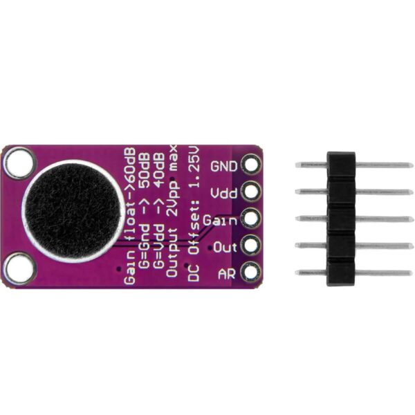 Electret Microphone Amplifier MAX9814 with Auto Gain Control