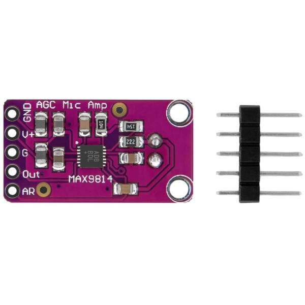 Electret Microphone Amplifier MAX9814 with Auto Gain Control