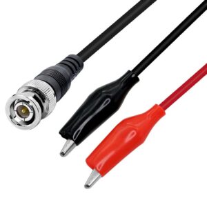 BNC Q9 to Dual Alligator Clip Oscilloscope Test Probe Leads