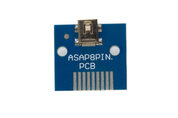 Mini  B USB 8pin to  Solder Pads (Blue PCB)