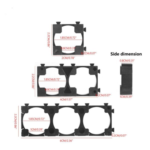 18650 Interlocking Rectangle Battery Holder