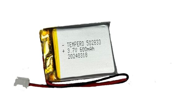 502833 (3.7V 600mAh) Lithium ion polymer Battery (LiPo)