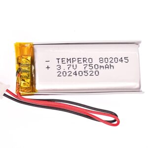 802045 (3.7V 750mAh) Lithium ion polymer Battery (LiPo)