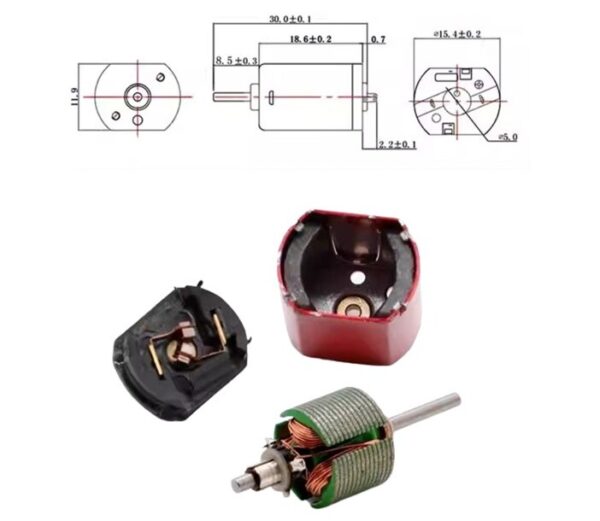 CY2022 Red Micro DC Motor 1.5-3V