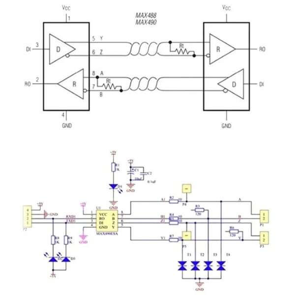RS422 to TTL Transfers Module schematic