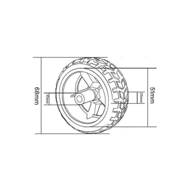 Rubber wheel for TT Motor