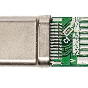 This is a USB 3.0 Type C Plug Green PCB (Male) Breakout Board