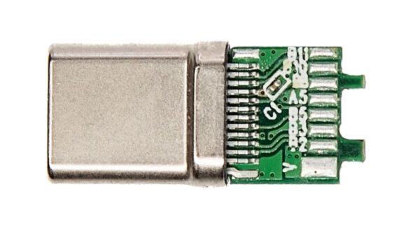 This is a USB 3.0 Type C Plug Green PCB (Male) Breakout Board