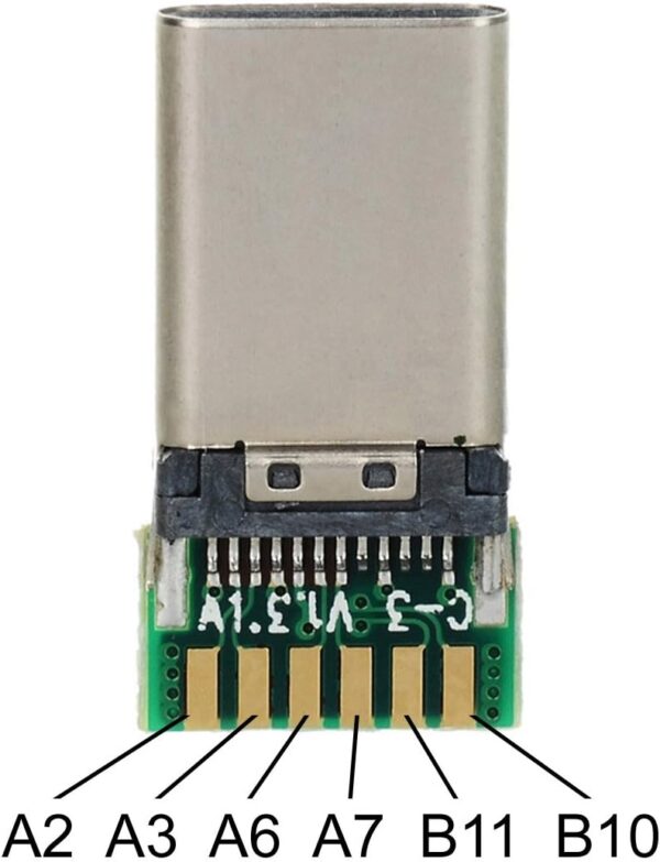 USB 3.1 Type C 24 Pin Plug (Male) Cable Kit