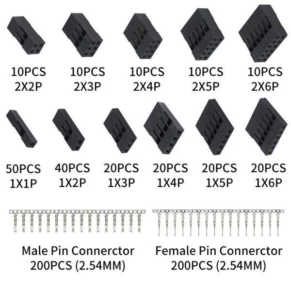 620pcs 2.54mm DuPont Connector Kit