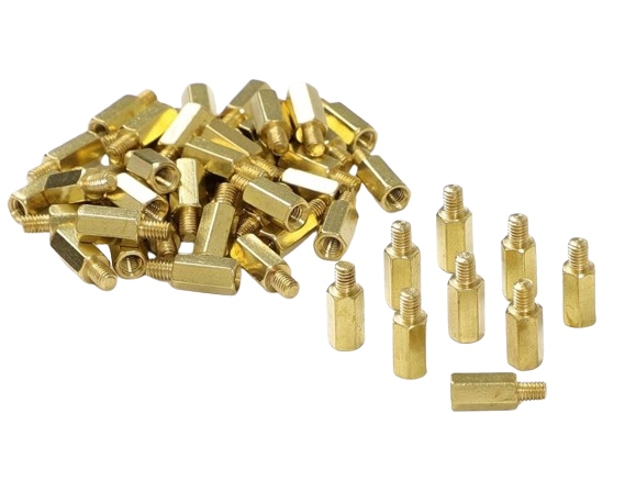M2.5 6 x 6 Brass hexagonal standoffs