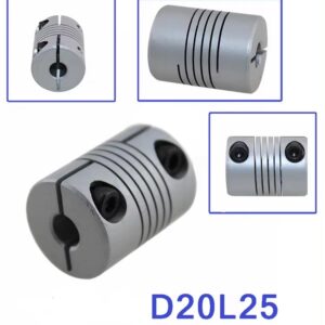 D20L25 8mm Diameter Shaft Encoder Hold Type Aluminum Flexible Coupling