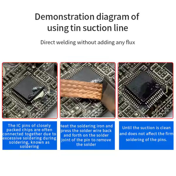 size Solder Wick Braid with Flux