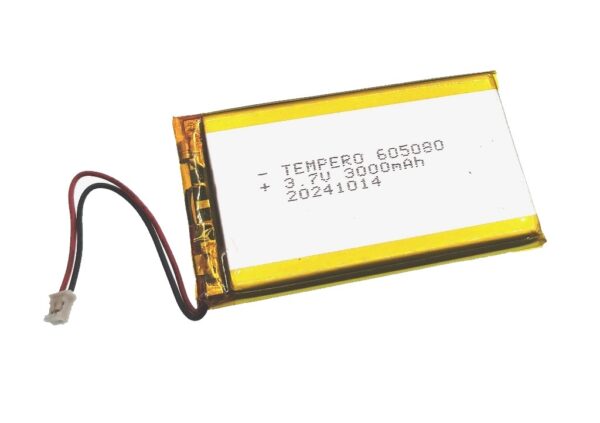 605080 (3.7V 3000mAh) Lithium ion polymer Battery (LiPo)