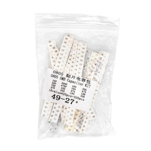 Capacitors Kit 320Pcs 10pF - 22UF 0805 SMD 16 Values