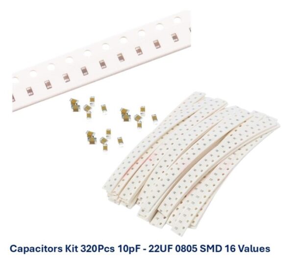 Capacitors Kit 320Pcs 10pF - 22UF 0805 SMD 16 Values