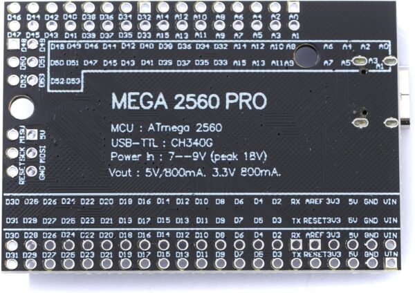 Arduino Mega 2560 Pro Mini Board with CH340, USB Type C